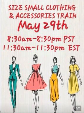 Size Small Clothing & Accessories Train Show Friday, May 29th